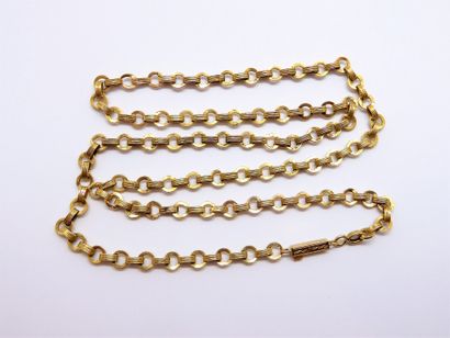 CHAINE en or jaune 18K (750/°°), maille octogonale...