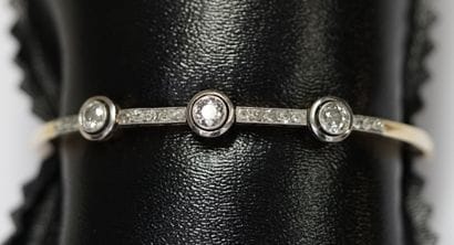 18k (750/°°) yellow gold and platinum rigid...