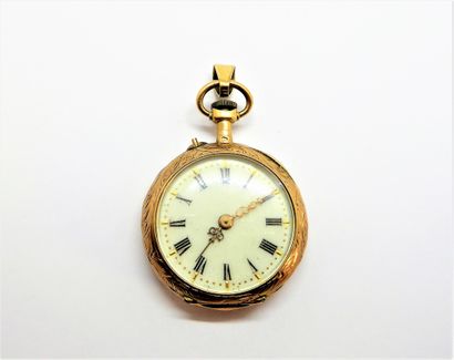 NECKWATCH in 18k yellow gold (750/°°), white...