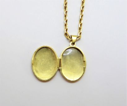 18K (750/°°) yellow gold chain, curb chain,...