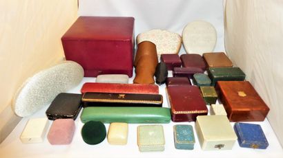 LOT of about fifty ANCIENT JEWELRY BOXES...