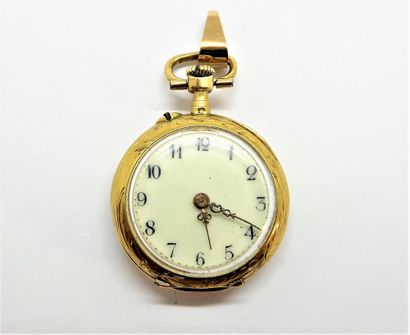 NECK WATCH in 18k (750/°°) yellow gold, the...