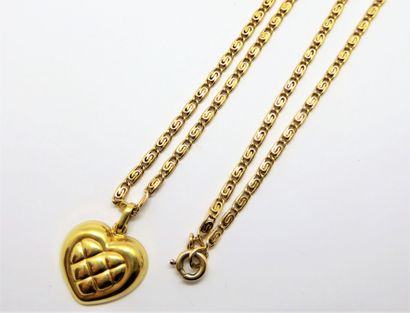CHAINE et PENDENTIF en or jaune 18K (750/°°),...