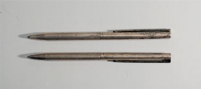 DUPONT, set of 2 silver rollerballs 925/°°,...