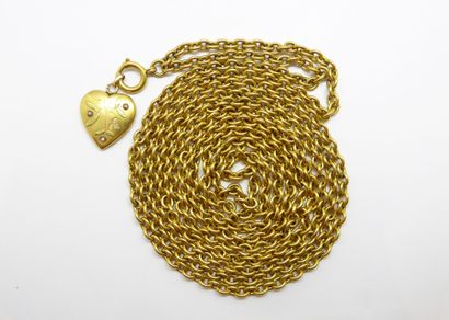 IMPORTANT SAUTOIR en or jaune 18K (750/°°)...