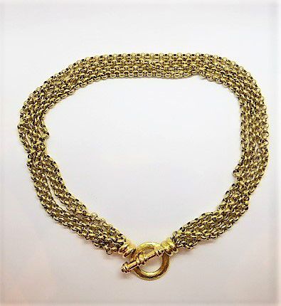 NECKLACE in 18K (750/°°) yellow gold, composed...