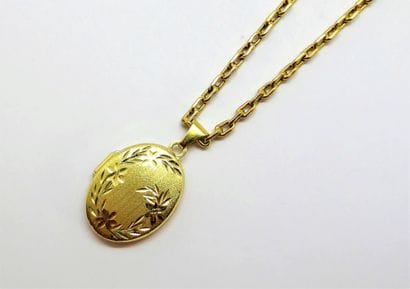 18K (750/°°) yellow gold chain, curb chain,...
