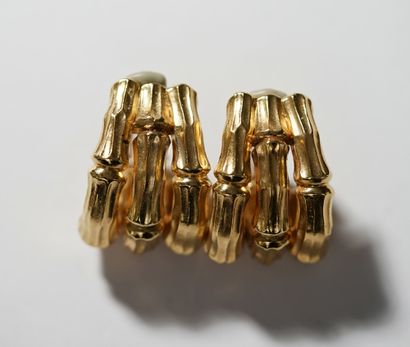 
CINER - PAIR OF EAR CLIPS featuring 3 bamboos...