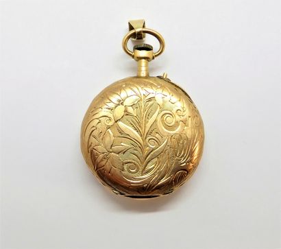 NECKWATCH in 18k yellow gold (750/°°), white...