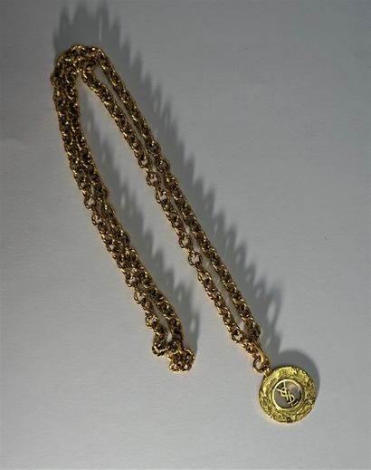 YVES SAINT LAURENT - Gilt metal continuous...