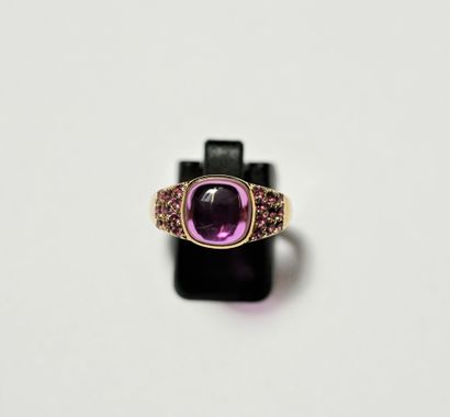 BAGUE jonc en argent doré 925/°° (vermeil)...