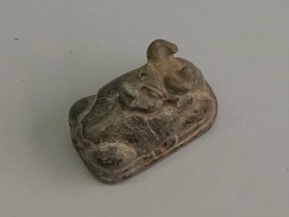 Stone buffalo with seal, Anatolian style....