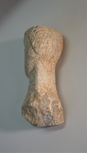 Celtic style white stone (marble) head

...