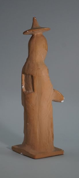 Statuette representing a draped woman.

Greek...