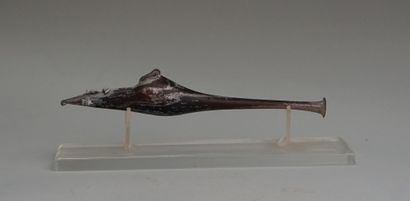Fish-shaped iridescent glass lachrymatory....