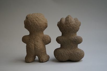 Set of two anthropomorphic characters with...