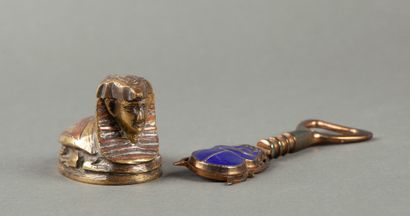 Egyptomania: Lot including an inkwell in...
