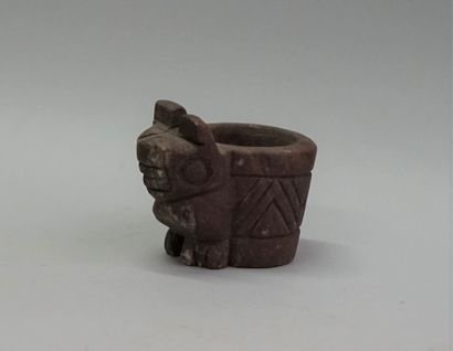Mortar in the shape of a small animal, in...