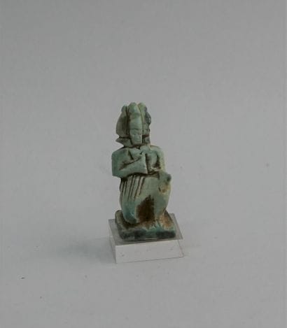Osiris? earthenware amulet 4x1.8cm