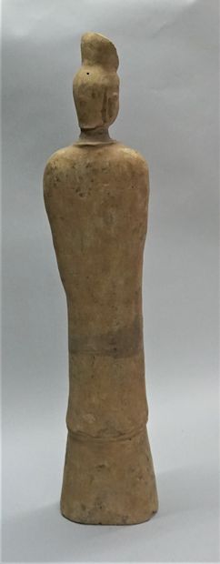 Warrior in orange terracotta. Carved in an...