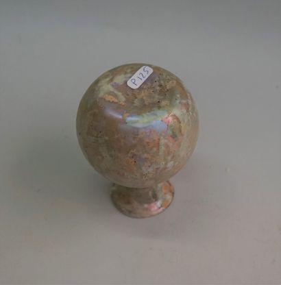 Roman style iridescent glass ball vase. H:...
