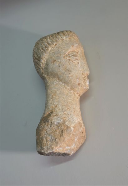 Celtic style white stone (marble) head

...