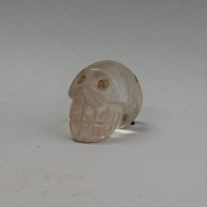Rock crystal skull in the tradition of pre-Columbian...