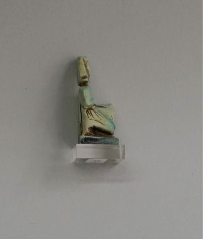 Osiris? earthenware amulet 4x1.8cm