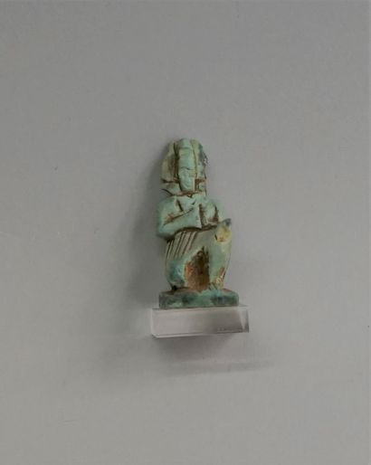 Osiris? earthenware amulet 4x1.8cm