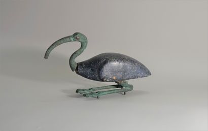 Large statuette of an Ibis, the body made...