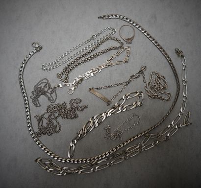 LOT de bijoux en argent min 800/°° et 925/°°...