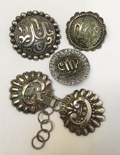 ENSEMBLE en argent 925/°° et 800/°° comprenant...