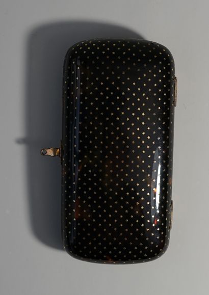 Rectangular case in tortoiseshell, entirely...