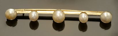 BROCHE barrette en or jaune 18k (750/°°)...