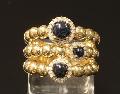 Silver ring gilt (vermeil) 925 / ° formed...