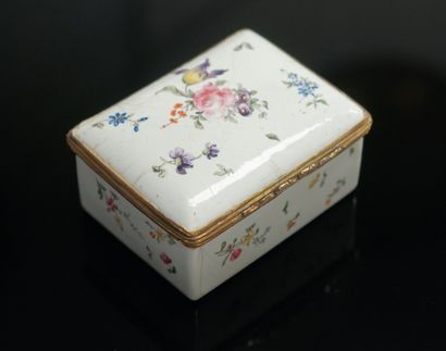 TABATIERE in enamelled metal, the outside...