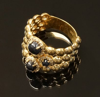 Silver ring gilt (vermeil) 925 / ° formed...