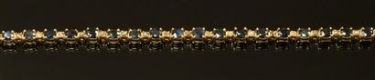 GOLDEN SILVER BRACELET 925/°° (vermeil) set...