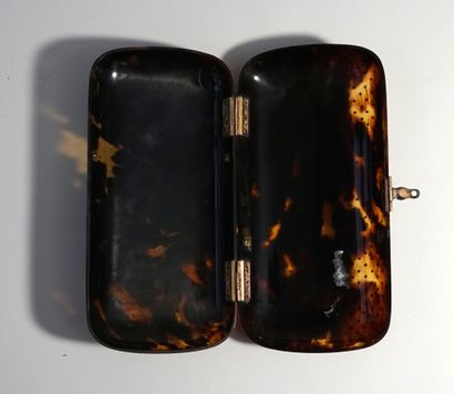 Rectangular case in tortoiseshell, entirely...