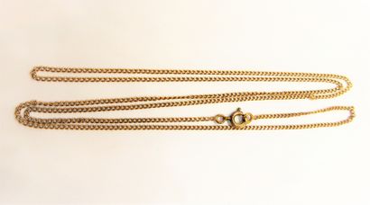 CHAINE en or jaune 18K (750/°°) maille gourmette,...