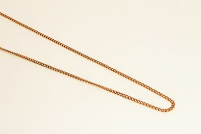 CHAINE en or jaune 18K (750/°°), maille gourmette....