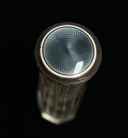 FLACON out of crystal or cut glass with sides...