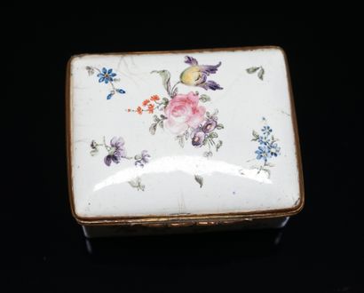 TABATIERE in enamelled metal, the outside...