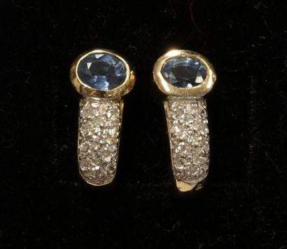 PAIR OF EARRINGS in 18k yellow gold (750/°°)...