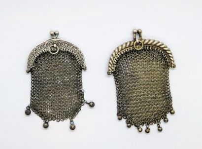 SET OF 2 BAGS and A BALL BAG in silver 925/°°...