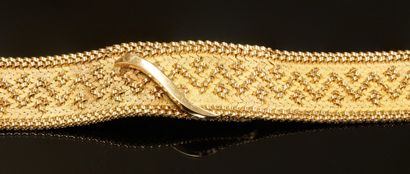 BRACELET ruban en or jaune 18k (750/°°) à...