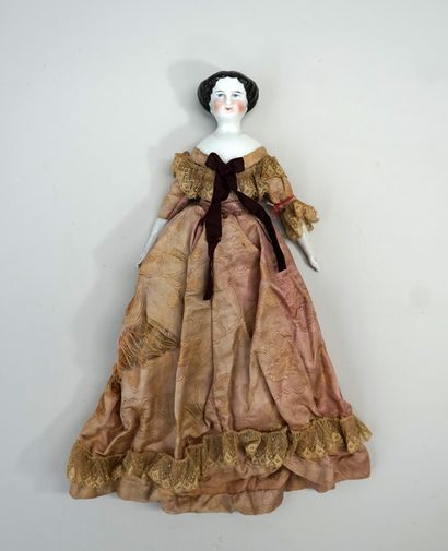 Porcelain doll (head, bust, forearms and...
