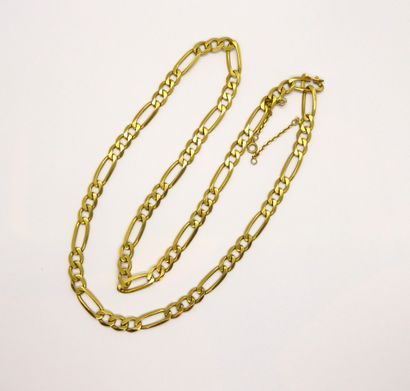 CHAIN in 18K yellow gold (750/°°) with alternating...