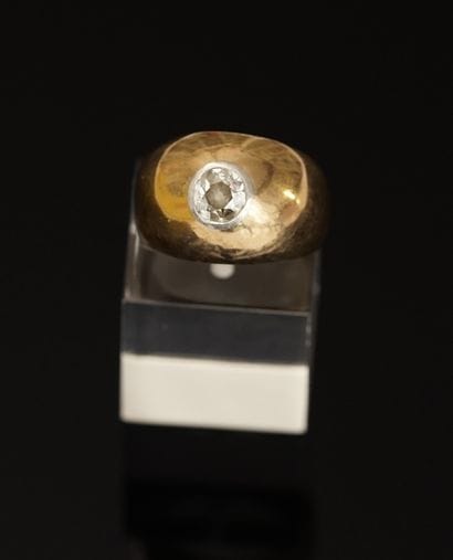 18ct (750/°°) yellow gold and platinum 