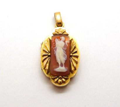 CASSOLETTE PENDANT in 18K (750/°°) yellow...